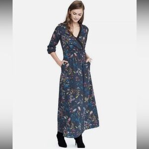 Banana Republic Navy Floral Maxi Dress - Like New